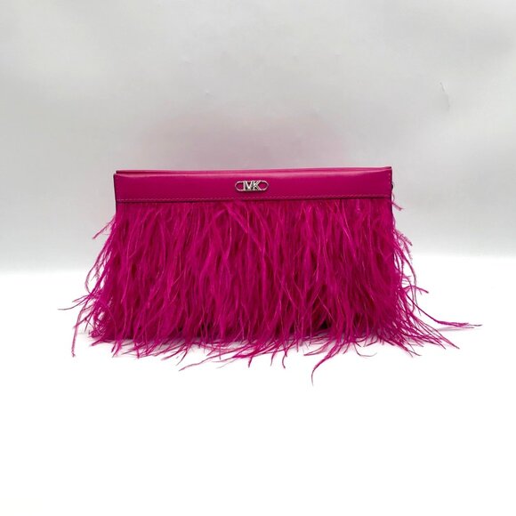 Michael Kors Deep Pink Tabitha Clutch - Picture 2 of 12